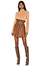 view 4 of 4 FALDA CUERO BRANDY in Brown