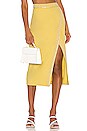view 1 of 5 Bertha Midi Skirt in Lemon Yellow