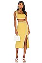 view 4 of 5 Bertha Midi Skirt in Lemon Yellow