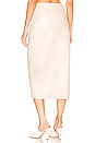 view 3 of 4 Marie Leather Midi Skirt in Cream