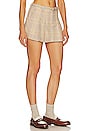 view 2 of 4 Ansley Pleated Mini Skirt in Camel Multi Check