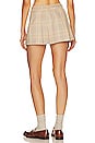view 3 of 4 Ansley Pleated Mini Skirt in Camel Multi Check