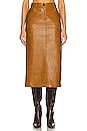 view 1 of 4 Marlon Midi Skirt in Russet Brown
