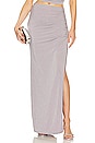 view 1 of 4 Campbell Ruched Maxi Skirt in Dove Grey