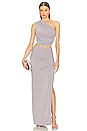 view 4 of 4 Campbell Ruched Maxi Skirt in Dove Grey