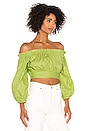 view 2 of 4 Carmen Top in Celery Green