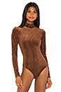 view 2 of 5 Vivian Bodysuit in Chocolate Brown