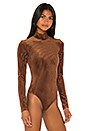 view 3 of 5 Vivian Bodysuit in Chocolate Brown