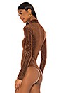 view 4 of 5 Vivian Bodysuit in Chocolate Brown