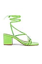 view 1 of 5 Mango Sandal in Lime Green