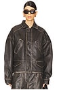 view 2 of 5 Claria Leather Jacket in Destroyed Black