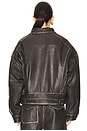 view 4 of 5 Claria Leather Jacket in Destroyed Black