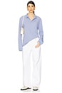 view 4 of 5 Serena Polo Shirt in Blue Stripe