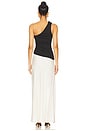 view 3 of 3 Aura Combo Sleeveless Dress in Off White & Black