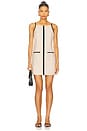 view 1 of 3 Refine Mini Dress in Beige & Black