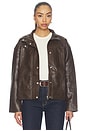 view 1 of 5 Verin Pu Jacket in Chocolate