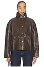 view 2 of 5 Verin Pu Jacket in Chocolate