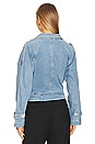 view 4 of 5 Theory Crop Denim Trench in Blue