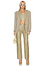 view 4 of 4 INFLUENCE LEATHERETTE パンツ in Green Tea