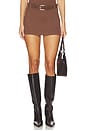 view 1 of 6 Elsa Knit Mini Skirt in Mocha