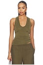 view 1 of 4 TOP SIN MANGAS LORA in Deep Khaki