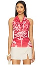 view 1 of 4 Flora Mesh Halter in Hibiscus