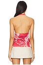 view 3 of 4 Flora Mesh Halter in Hibiscus