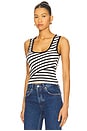 view 3 of 5 Solene Knit Top in Black & Cream
