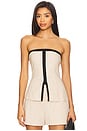 view 1 of 4 Refine Bodice Top in Beige & Black