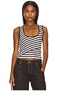 view 1 of 4 Solene Stripe Knit Top in Brown & Blue