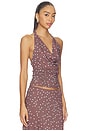 view 2 of 4 Delilah Top in Mocha Polka Dot