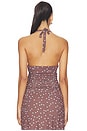 view 3 of 4 Delilah Top in Mocha Polka Dot