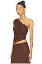 view 3 of 6 Harper Top in Chocolate