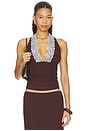 view 1 of 4 Harlow Top in Choc & Sky