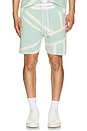 view 4 of 5 Zeppelin Short in Sea Glass & Pale Yellow