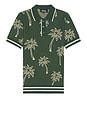 view 1 of 4 Calan Polo in Palm Tree Jacquard Green