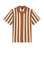 view 1 of 4 Maximus Crochet Button Down Shirt in Terracotta & Eggshell