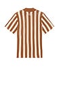 view 2 of 4 Maximus Crochet Button Down Shirt in Terracotta & Eggshell