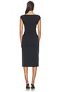 view 3 of 3 VESTIDO MIDI SMOOTHING JERSEY CAP SLEEVE SCOOP DRESS in Classic Black