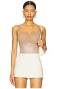 view 1 of 5 Spanxshape Invisible Cami Thong Bodysuit in Cafe Au Lait
