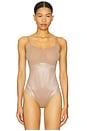 view 2 of 5 Spanxshape Invisible Cami Thong Bodysuit in Cafe Au Lait