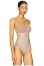 view 3 of 5 Spanxshape Invisible Cami Thong Bodysuit in Cafe Au Lait