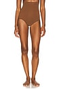 view 1 of 4 Seamless Power High Waisted Thong in Chestnut Brown