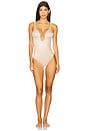 view 1 of 3 Shape Suit Your Fancy Plunge Low-back Bodysuit in Champagne Beige