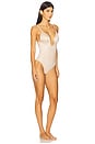 view 2 of 3 Shape Suit Your Fancy Plunge Low-back Bodysuit in Champagne Beige