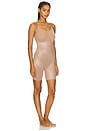 view 2 of 3 Shape Invisible Shaping Closed Bust Mid-thigh Bodysuit in Cafe Au Lait