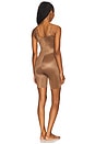 view 3 of 3 Shape Invisible Shaping Closed Bust Mid-thigh Bodysuit in Chestnut Brown