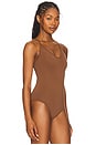 view 3 of 5 Sculpt Thong Bodysuit in Chestnut Brown