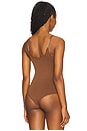 view 4 of 5 Sculpt Thong Bodysuit in Chestnut Brown