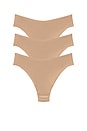view 1 of 2 Smooth Fit-to-you Thong Pack Of 3 in Naked 2.0
